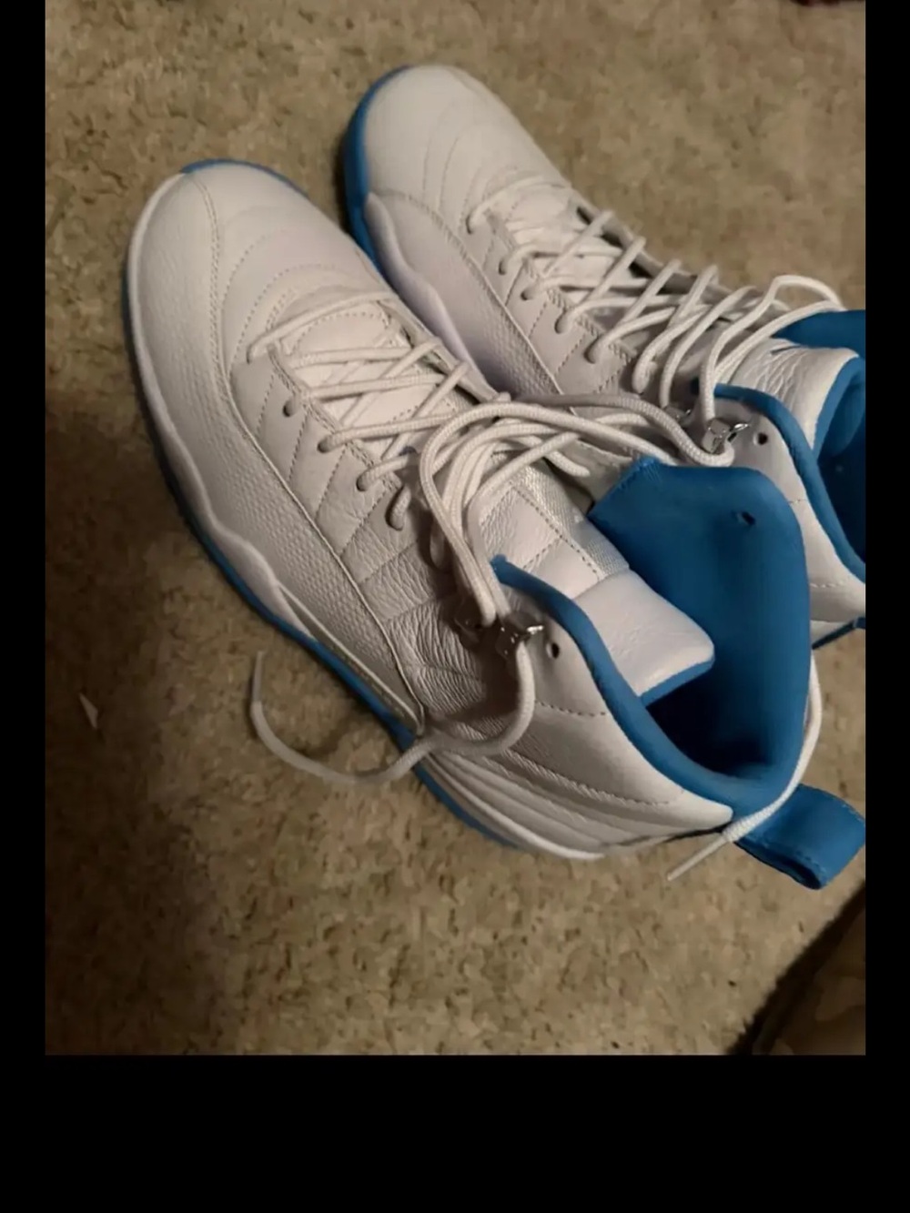 White and Blue High-Top Sneakers